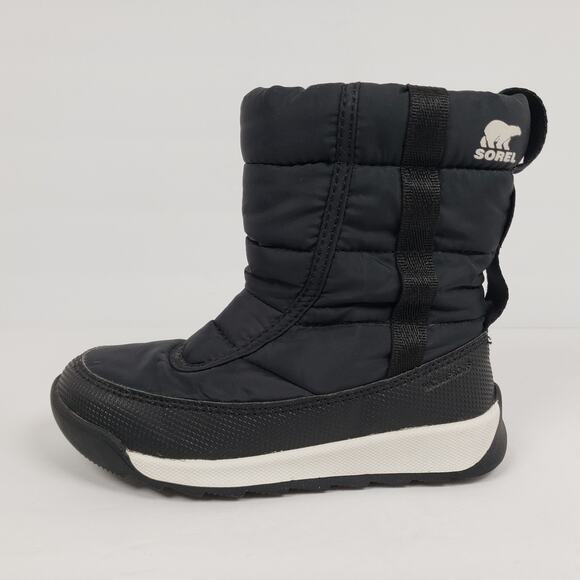 Sorel Whitney II Puffy Mid Toddler Size 11 Black Pull On Snow Boots NC3873-010 - Picture 3 of 10